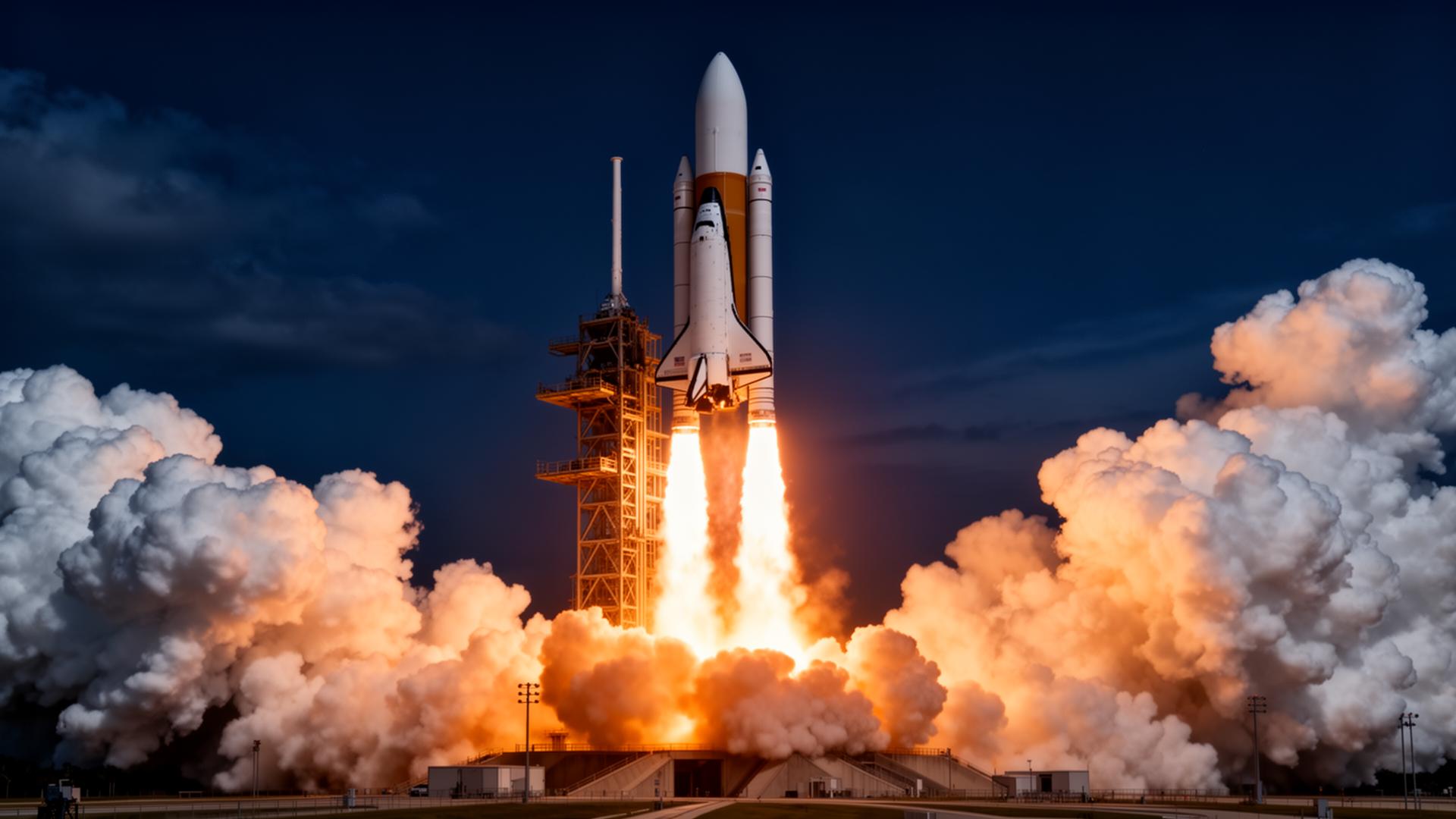 Rocket lifting off